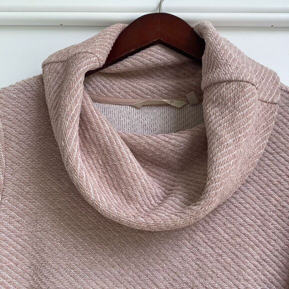 Soft Surroundings Puma Soft Pullover Roll-Neck Casual Tunic Top Mauve Size M - Picture 3 of 15